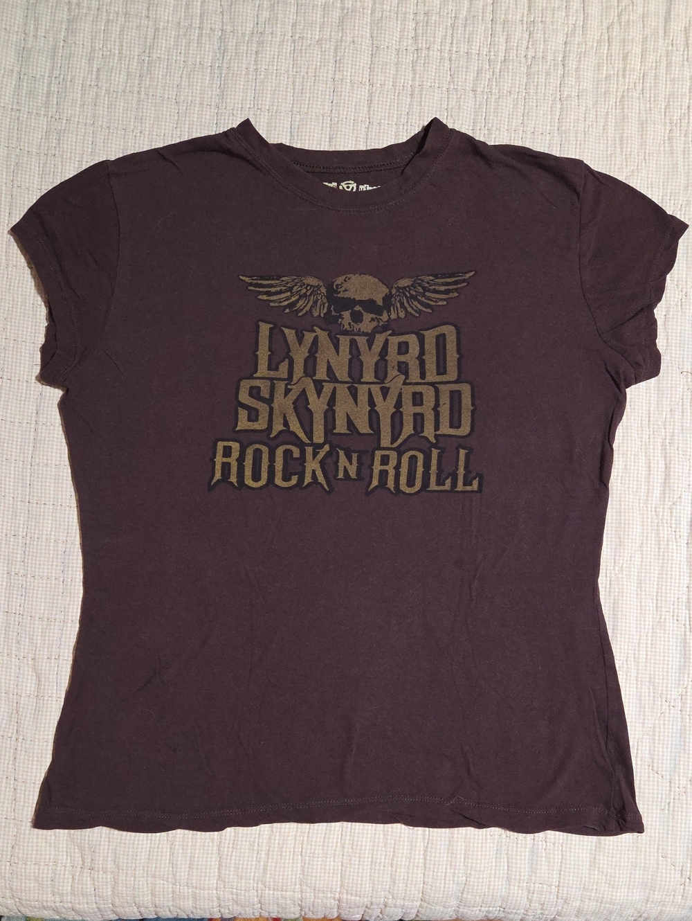 Vintage Lynyrd Skynyrd Rock n Roll Short Sleeve Tee - Dark Brown